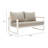 Sofa Taupe & White