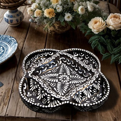 High Quality Talavera Segmented Appetizer Plate 
