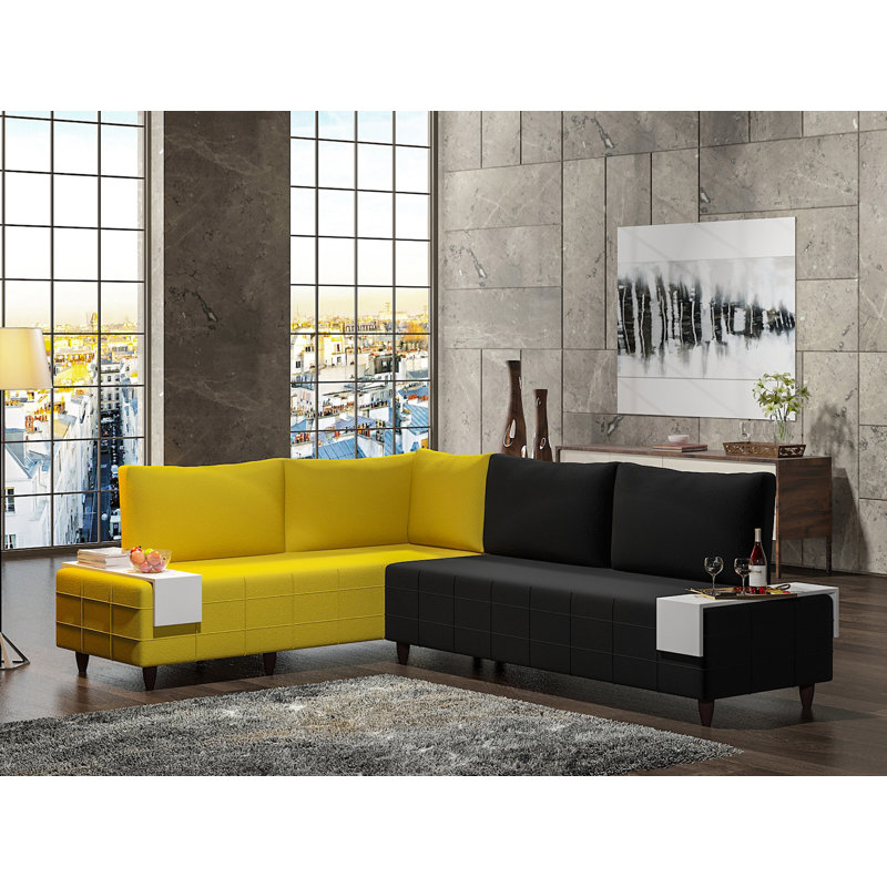 Canapé modulaire Inferno, noir