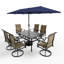 Ensemble repas 8 pièces avec parasol Alyah-1324388607