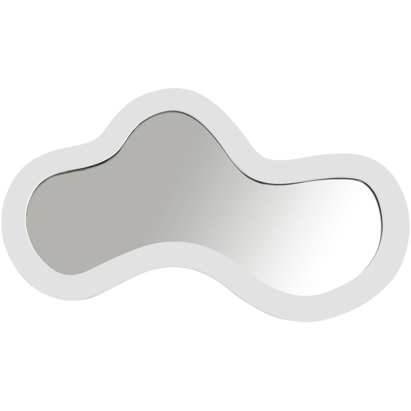 Miroir Oblique, 48 po x 28 po, Blanc