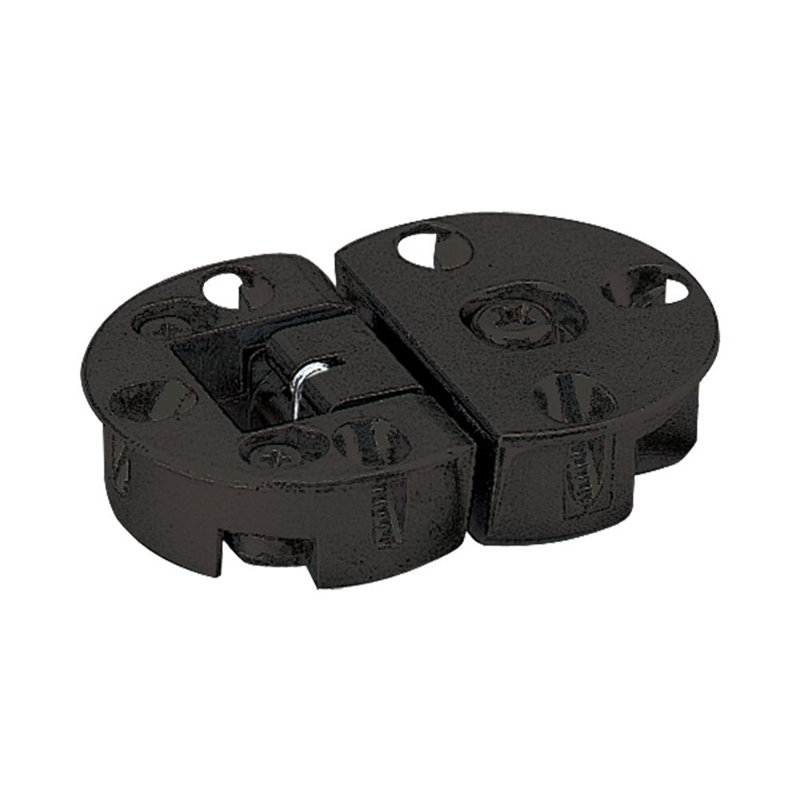 Charnière à couvercle rabattable en métal Sugatsune pour portes rabattables, finition noire, Noir