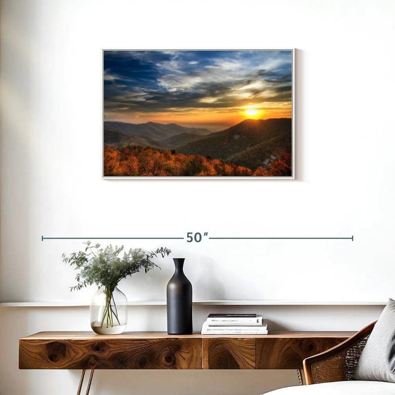 Shenandoah Sundown, Cadre flottant blanc, 31 po x 21 po