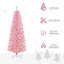 Arbre de Noël élancé en cachemire artificiel rose-2021664001