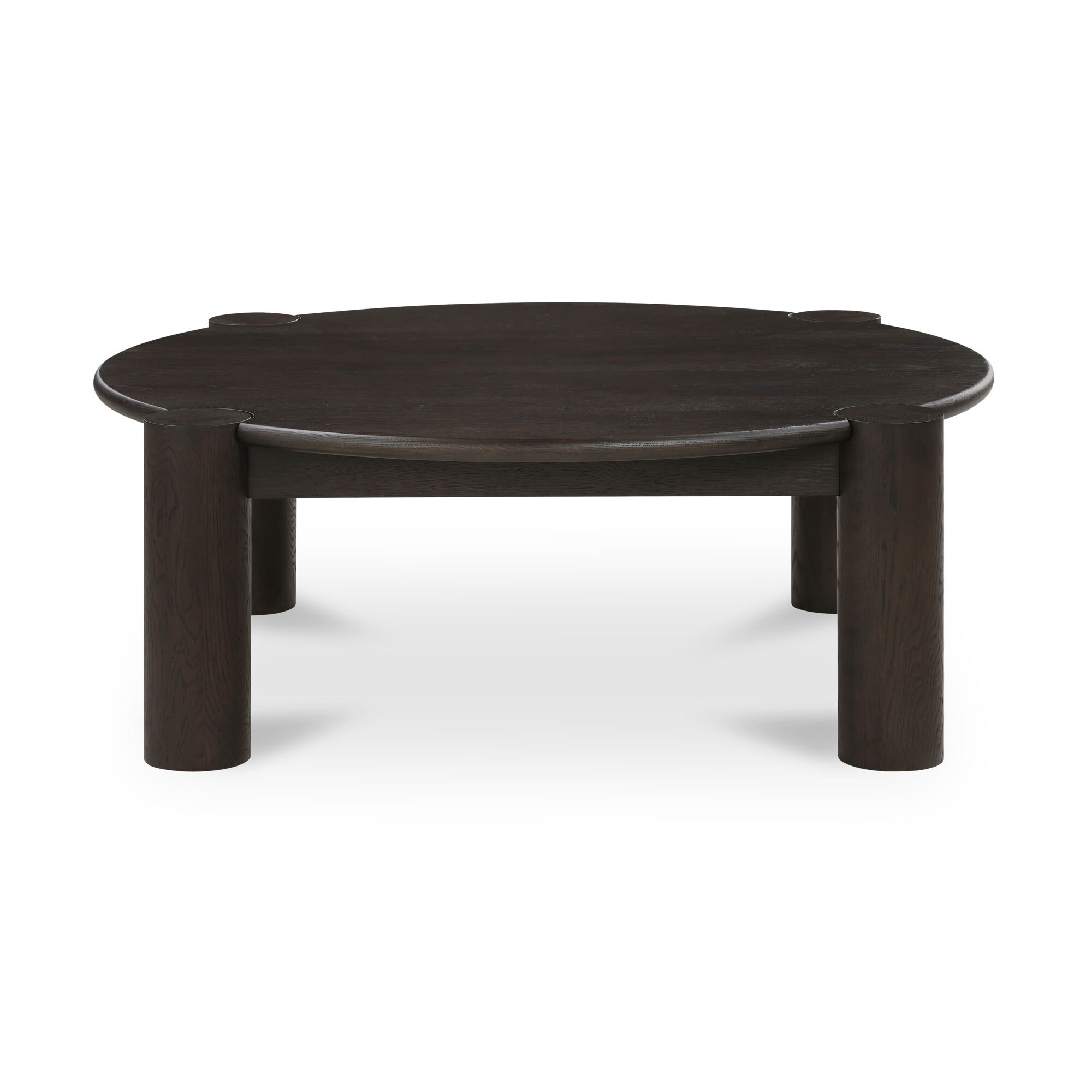 Solid Wood Single Coffee Table, Dark Brown