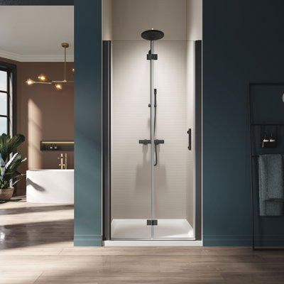 32" W X 72" H Semi-Frameless Bi-Fold Shower Door