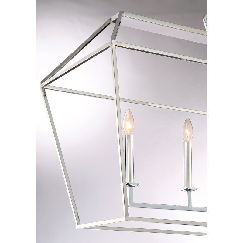 Addyson 6 - Light Kitchen Island Pendant, Shiny Polished Nickel