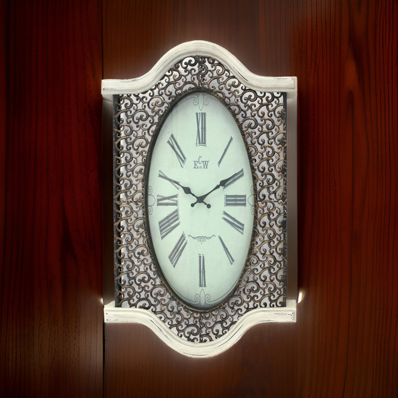 Horloge murale analogique 20 po Attwood, Blanc