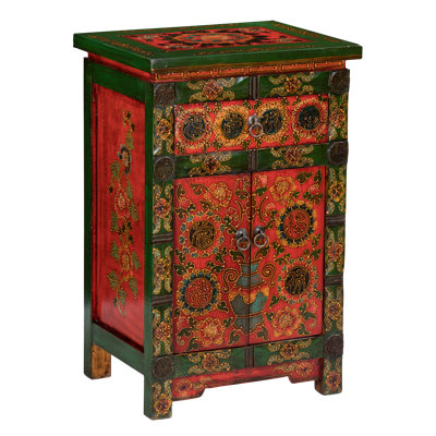 Mohler Handpainted Side Table with Storage