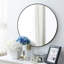 Baum Nordic Round Bathroom Framed Mirror Wall Hanging-529887372-468826397