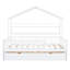 Lit en bois avec 2 tiroirs, lit pour enfant avec tablette de rangement, blanc-1538483479