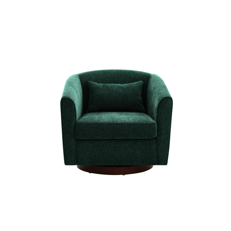 Chaise en chenille pour espace de vie - Pivotement pivotant à 360 degrés en bois