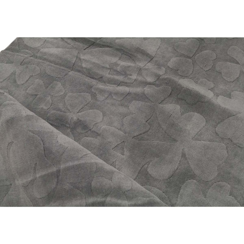 Abstract Area Rug in Gray, Rectangle 7'9" x 9'9"
