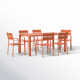 Bette 71'' Rectangular 6 - Person Outdoor Dining Set