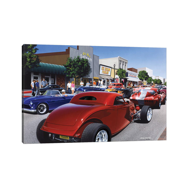Car Show '98 by Bruce Kaiser - Wrapped Canvas Gallery-Wrapped Canvas Giclée, 66.04 cm H x 45.72 cm W