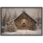 «Winter Snowy Barn Holiday», art du hall d'entrée, impression sur toile encadrée-132863213-132863217