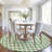Machine Washable Indoor/Outdoor Xhevrie Green Rug-1774251944