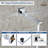 3 Function Wall Mount Complete Rainfall Shower System with 3 Setting Handheld and Tub Spout-64564554
