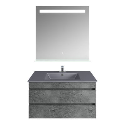 Meuble-lavabo mural simple 32 po