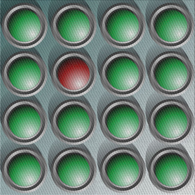 Tapis géométrique vert / gris
