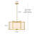 6 - Light 21.25" Dimmable Drum Shaded Chandelier For Kitchen Living Room Foyer Entryway-114193445