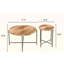 Ensemble de table basse et de table de bout 2 pièces Radial-136320295