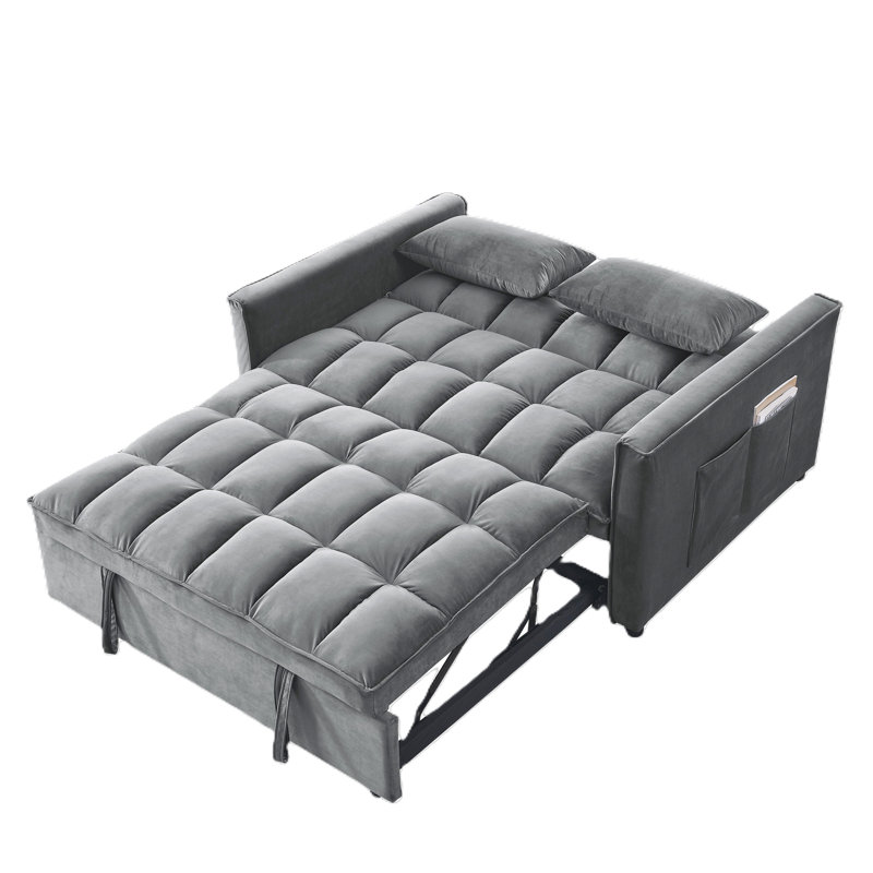 Collinward 53" W Murphy Sofa Bed Loveseat with Adjustable Tufted Back and USB Outlet,  32.3" H x 55.2" W x 35.04" D