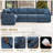 Masir 94.00” Oversized Corner Modular Sectional Fabric Sofa Set,Free Combination-117444668