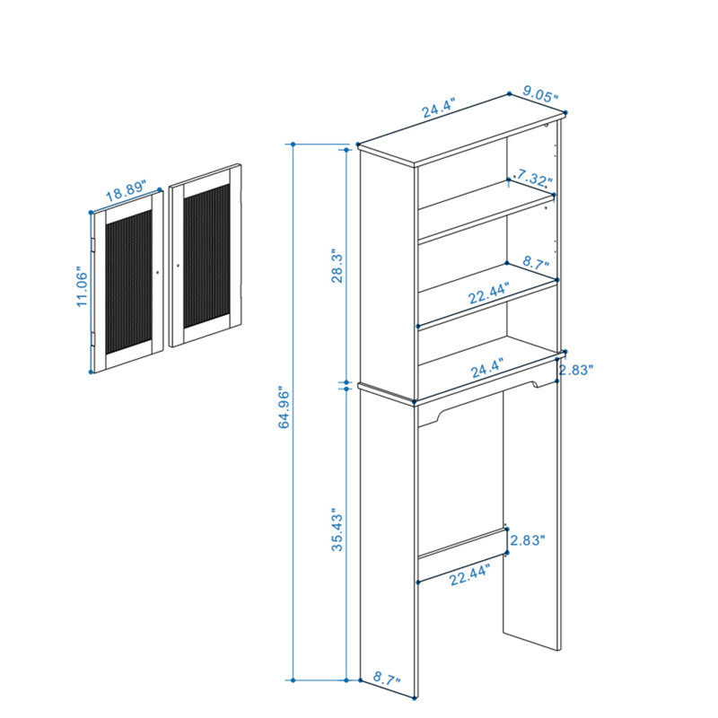 Armoire de rangement pour toilette