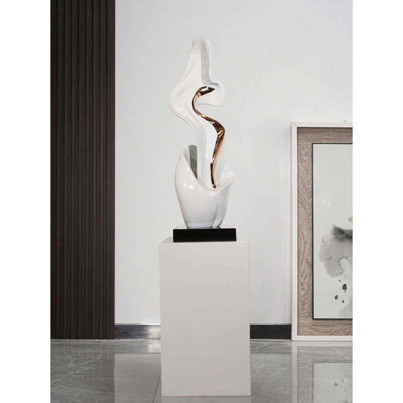 Modern Abstract Sculpture Resin And Marble Base Decoration Item