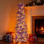 Arbre de Noël artificiel escamotable 5 pi avec lumières et décorations pour Noël