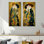 Peinture intime d'un couple embrassant - ensemble d'art mural en métal surdimensionné scénique surdimensionné
