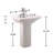 The Renovators Supply Inc. 12.75'' Gloss Vitreous China Square Bathroom Sink with Overflow