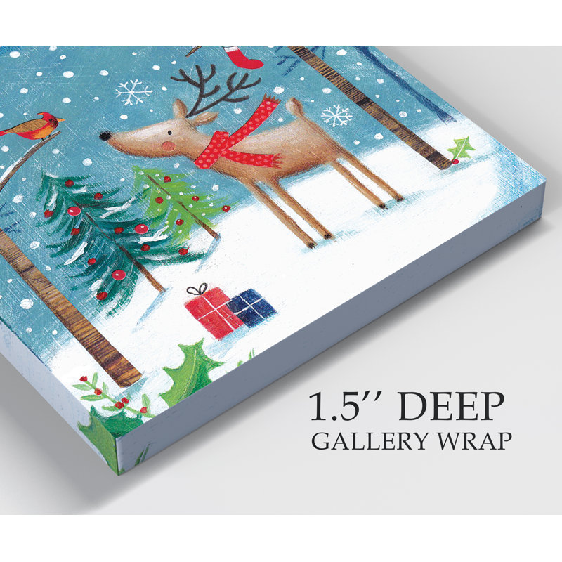 «Merry Christmas Cardinal», reproduction sur toile tendue, H 10 po x l 10 po x P 1,5 po