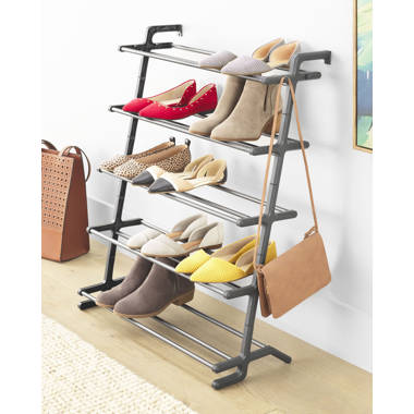 4 Pair Wall Mounted Shoe Rack (Set of 2) Millwood Pines