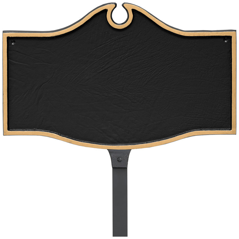 Plaque coloniale Colonial Petite, Oui, Noir et or