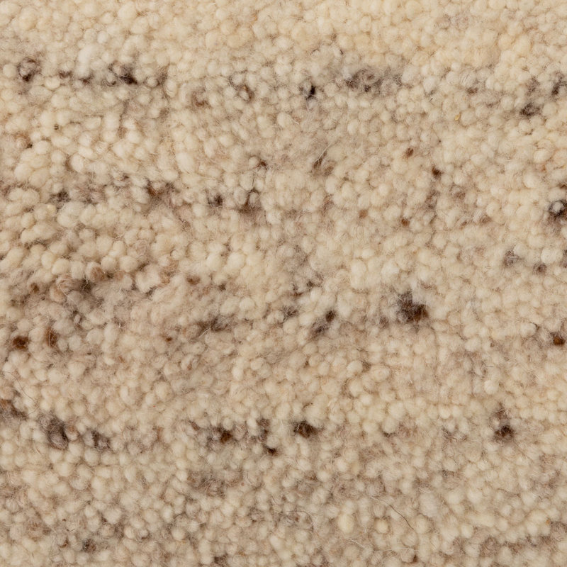 Bathilde Wool Hand Knotted Area Rug, Beige, Rectangle 250 x 350 cm