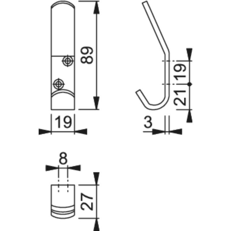 Huseyn Aluminium Wall Wall Hook