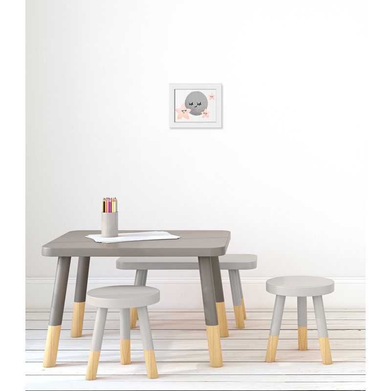 Décoration murale 2 enfants sleepy timey, H 8 po x l 10 po x P 0,63 po, Cadre blanc