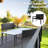 Amoha Metal/Solid Wood/Wicker Outdoor Bench