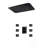 Treviso 20x14 Inch Matte Black Digital LED Shower System with Rainfall Waterfall 6 Body Jets