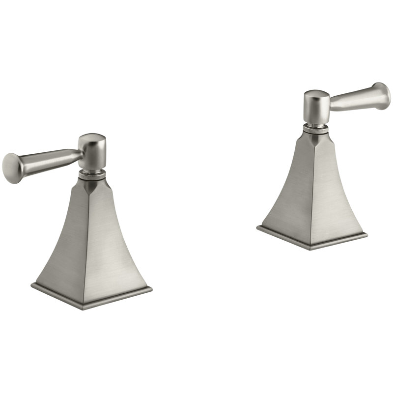 Garniture de robinet de salle de bain à débit élevé et poignées levier Memoir® Stately, Nickel brossé éclatant