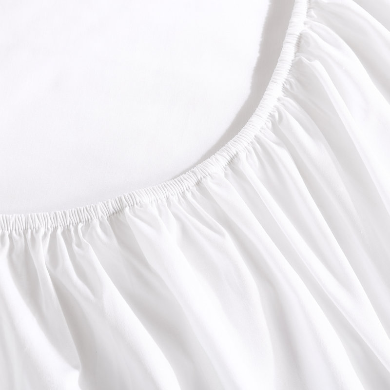 Percale Solid Colour Sheet Set, Queen, White