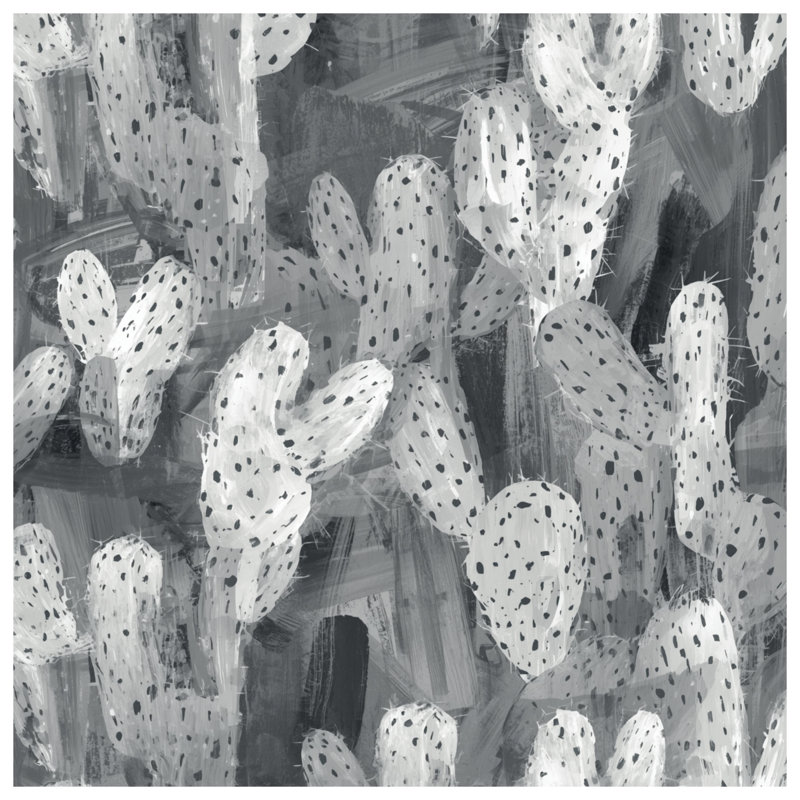 Couvre-lit matelassé à motif de cactus monochrome toutes tailles, Grand lit