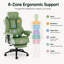 Fauteuil de direction ergonomique de grande taille (400 lb) avec soutien lombaire réglable, inclinaison à 135°, repose-pieds rétractable et dossier haut.-923485752