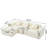 Boneless Creamy Modular Suede Sofa: Space-Saving Chic