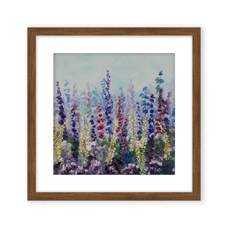 Nature Inspired "Meadow Glow" Canvas Wall Art By , 20" H x 20" W, Framed Print, Brown