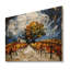 Éclat chatoyant de vignoble II - impression traditionnelle en bois orange sur bois de pin naturel-705360350