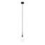 Luminaire suspendu 1 lumière en noir transparent-708461131