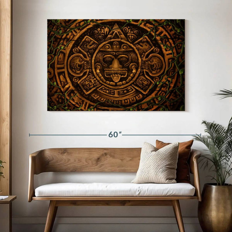 Kerner Aztec Symbol, 32" H x 48" W